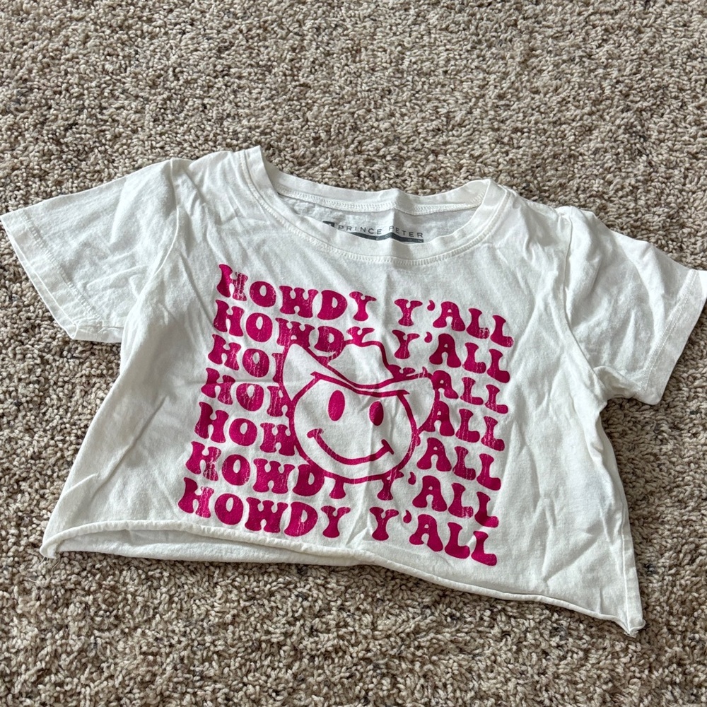 Prince Peter Collection White and Pink Howdy Tee